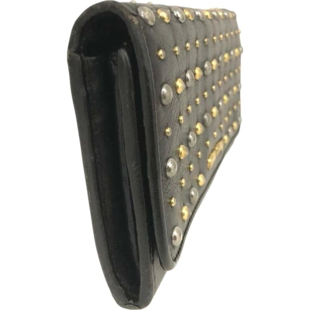 (L1) Authentic Miu Miu Wallet Long Black Leather … - image 4